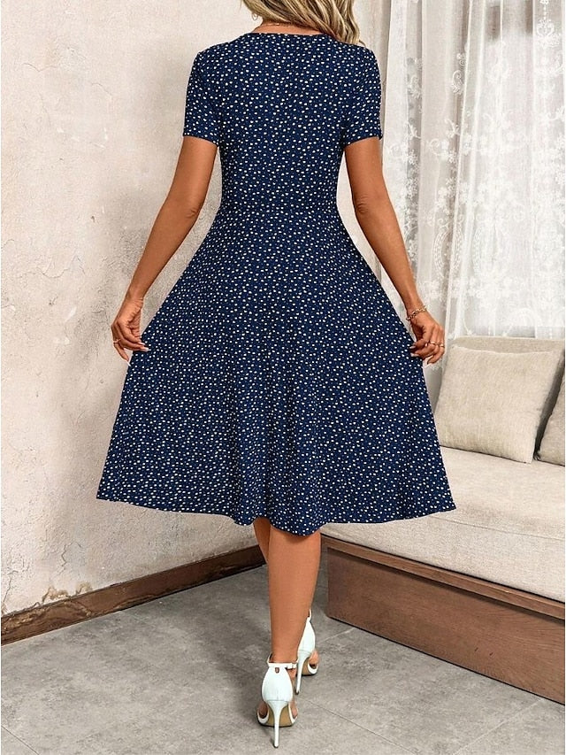 Women's Midi Dress T Shirt Dress Tee Dress Sundress A Line