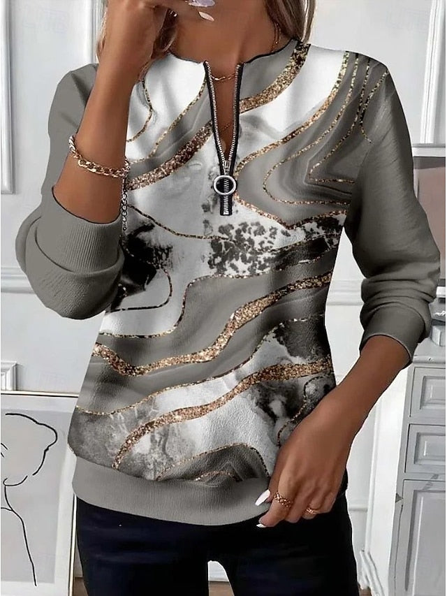 Women's Pullover Sweatshirt Zip Up Sweatshirts Graphic
