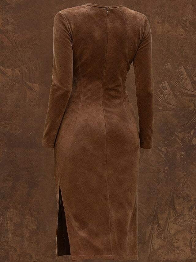 Women's Midi Dress Casual Dress Sheath Dress Elegant
