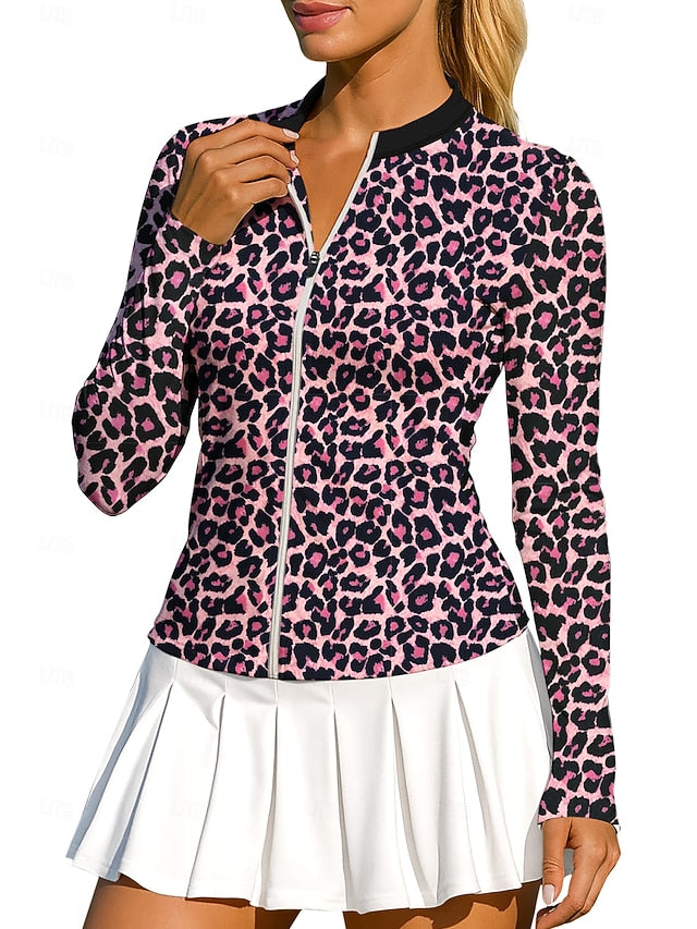 Women's Animal Leopard Tops Shirt Sport Shirt Golf Polo