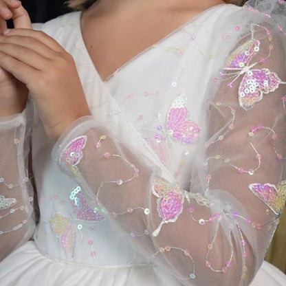 First Communion Girl Girls' Dress Kids Party Flower