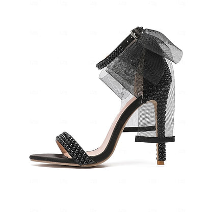 Bow Heels and Pearl Embellished with White Women's Wedding