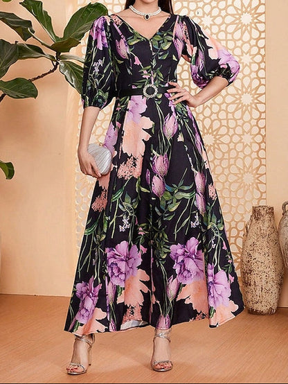 Dress V Bride Floor the Mother of A-Line Neck Length Elegant