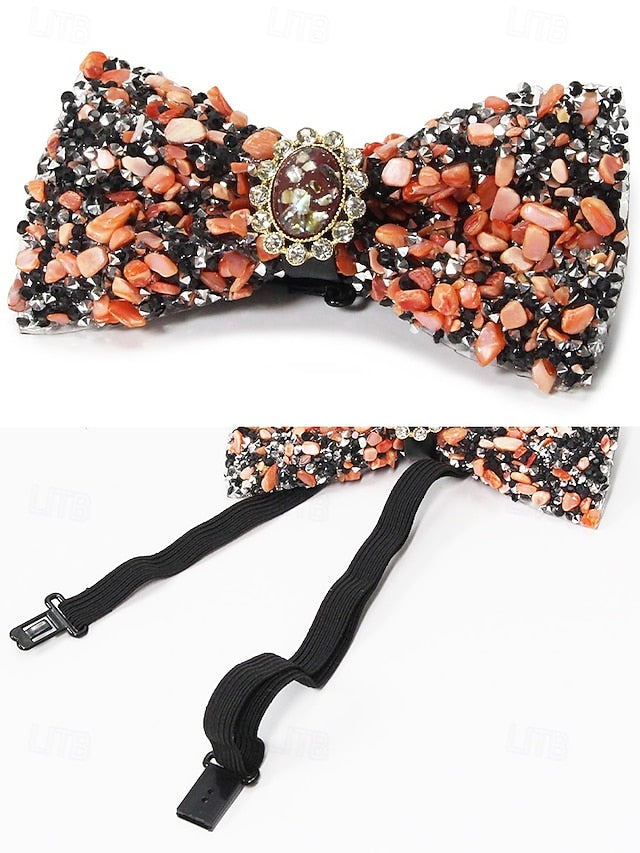 Bow Gemstone Adjustable Men's Luxury Tie – with Strap