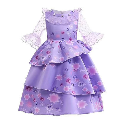 Flower Fairytale Isabela Princess Dress Madrigal Encanto Girl