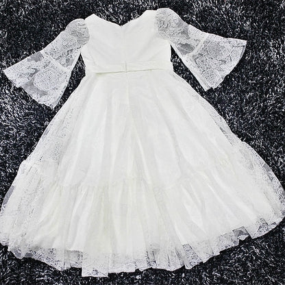 Girl Formal Girls' Dress Kid's Flower Lace