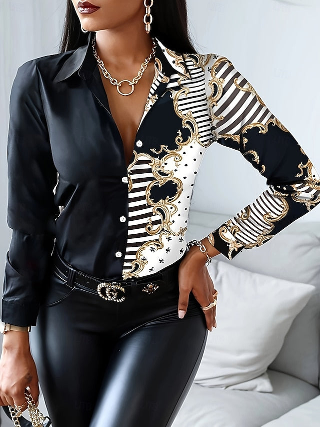 Women's Work Shirt Graphic Leopard Elegant Stylish Casual