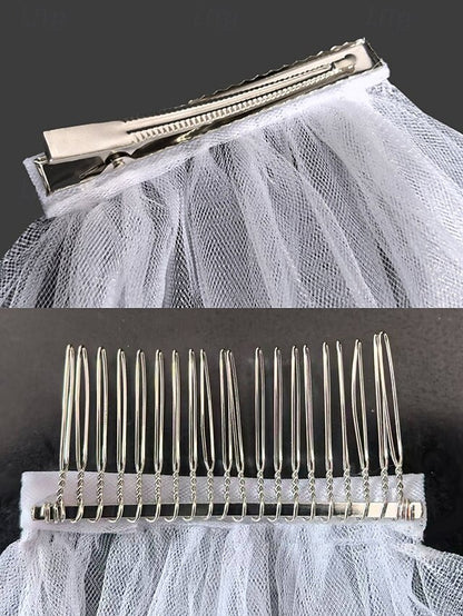 Elegant – Soft Veil Two-Layer Classic with Bridal Tulle