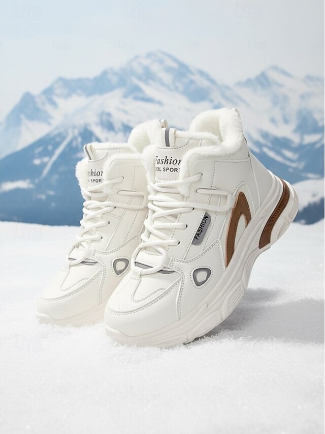 Women's Casual Winter Sneakers with Faux Fur Lining -