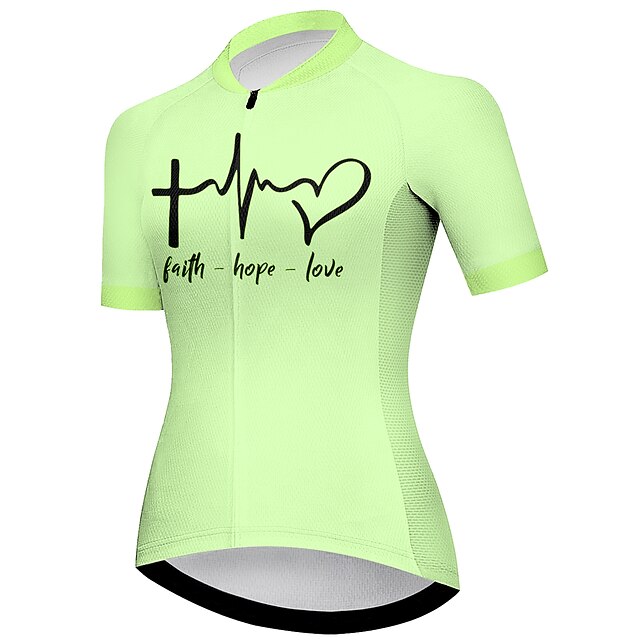 Women's Cycling Jersey Heart Graphic Funny Short Sleeve