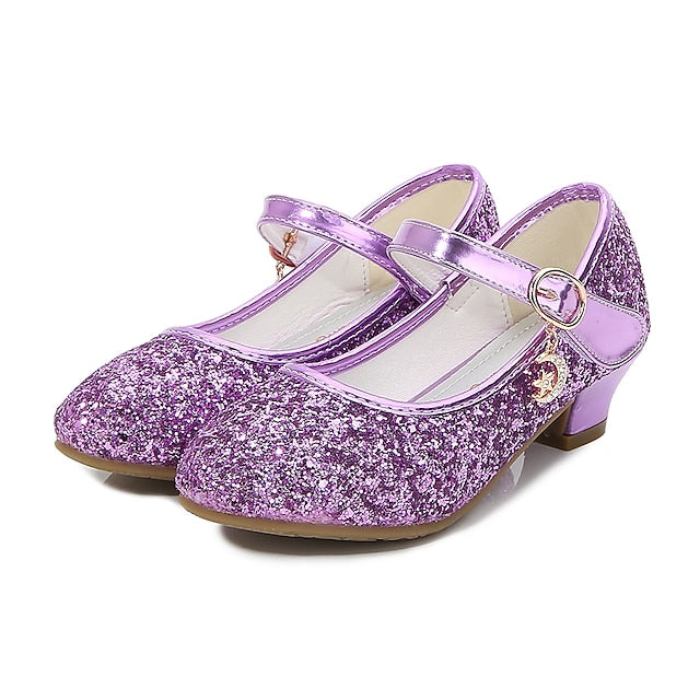 Girls' Shoes Heel Glitter Mary Low Jane Sparkle