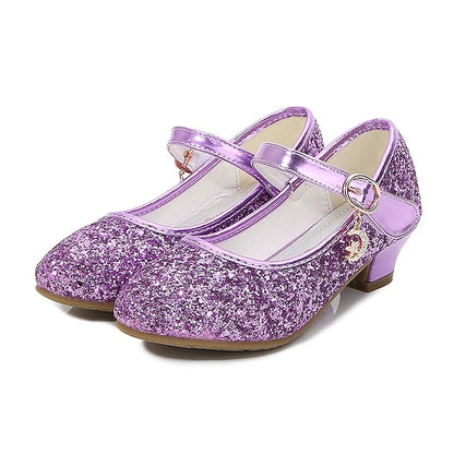 Girls' Shoes Heel Glitter Mary Low Jane Sparkle