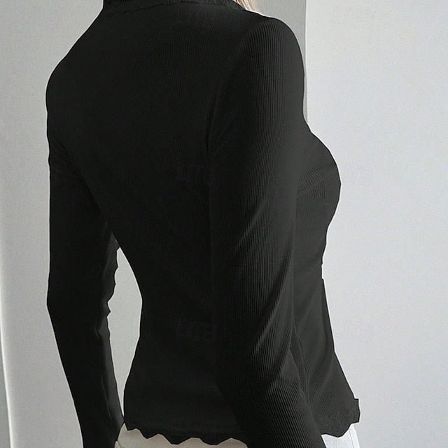 Women's Blouse Dressy Tops Lace Tops Tight Tops Ruched
