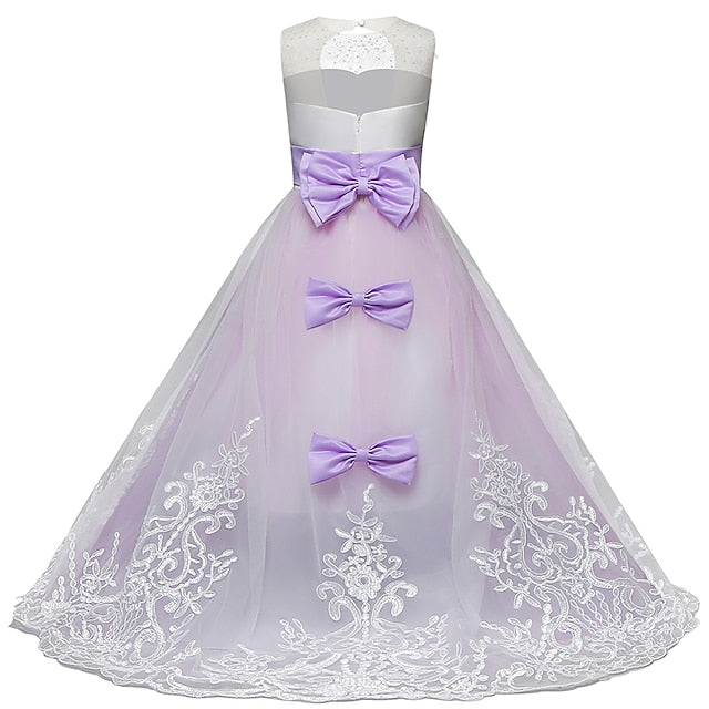 Sleeveless Kids Girl Girls' Dress Flower Wedding
