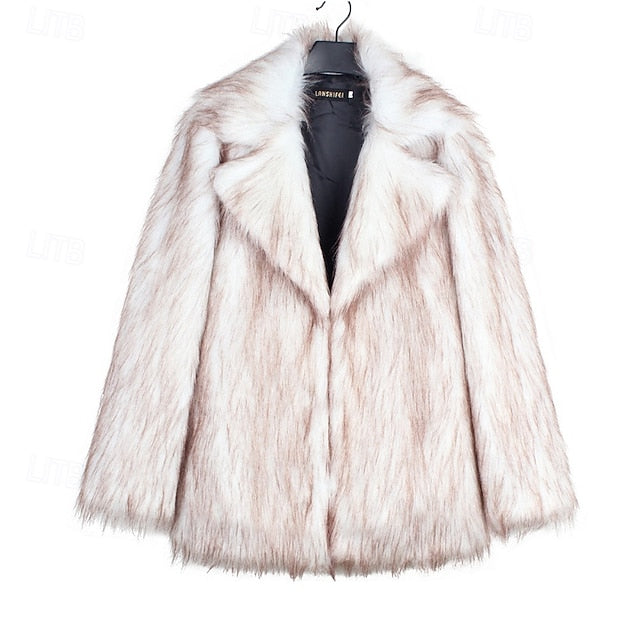 Fur Women's Faux Warm Comfortable Coat Furs