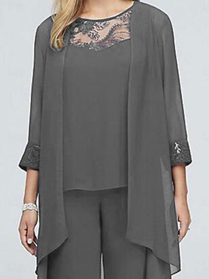 of Elegant Piece Neck Vintage Crew the Dress Bride Mother 3