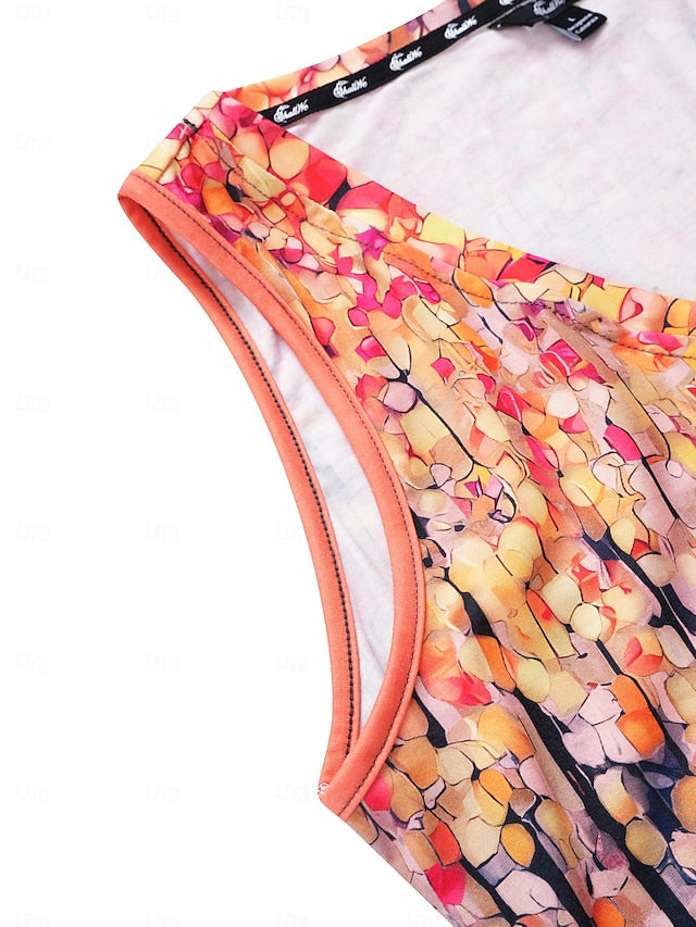 Women's Camisole Tank Top Mosaic Stained Glass Print
