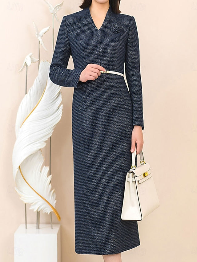 Bride of Sheath V Column Elegant Dress Vintage the Mother / Neck