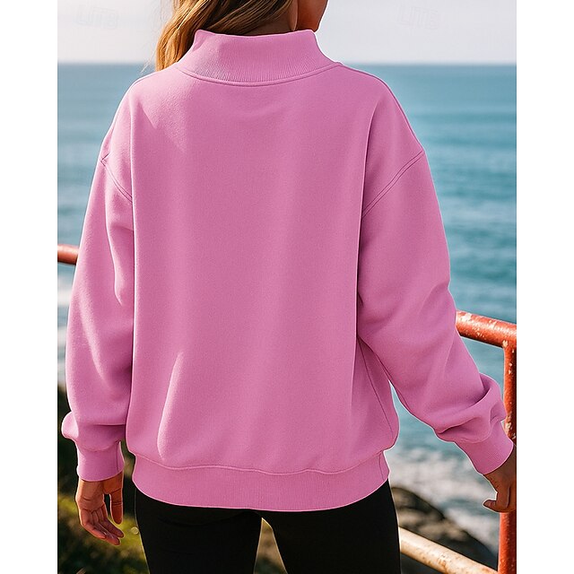 Women's Fleece Sweatshirt Pullover Sweatshirt Long Sleeve