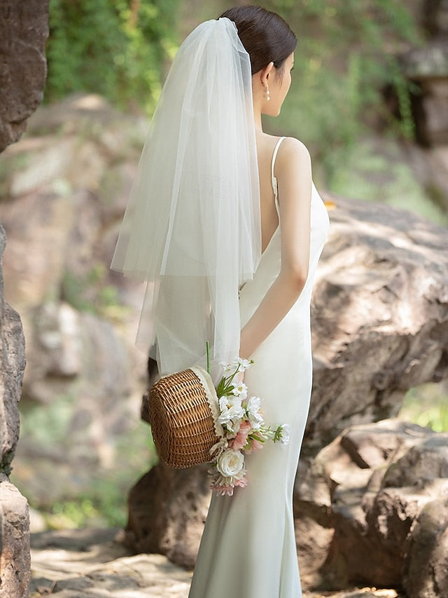 Elegant – Soft Veil Two-Layer Classic with Bridal Tulle