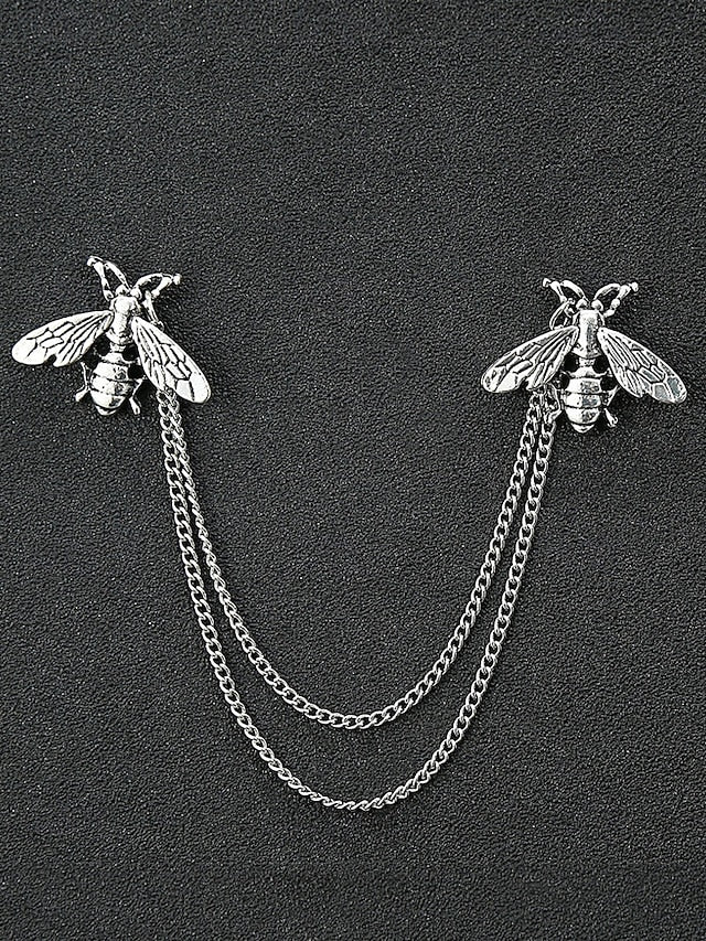 Elegant Pins Reindeer – Men's Alloy Christmas Collar