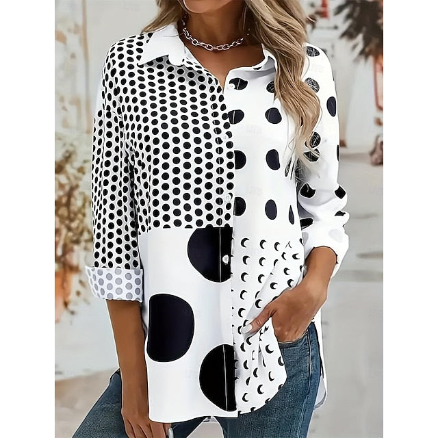 Women's Shirt Linen Like Breathable Lightweight Button Down