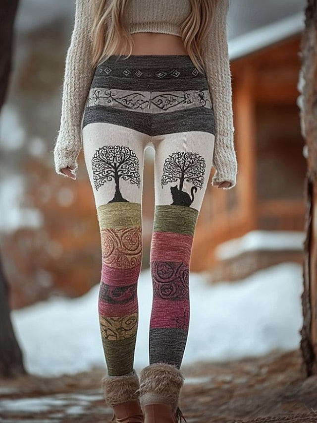 Women's Viking Boho Leggings Vintage Ethnic Style Casual