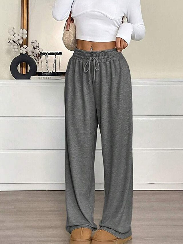 Women's Culottes Wide Leg Chinos Casual Long Medium Waist
