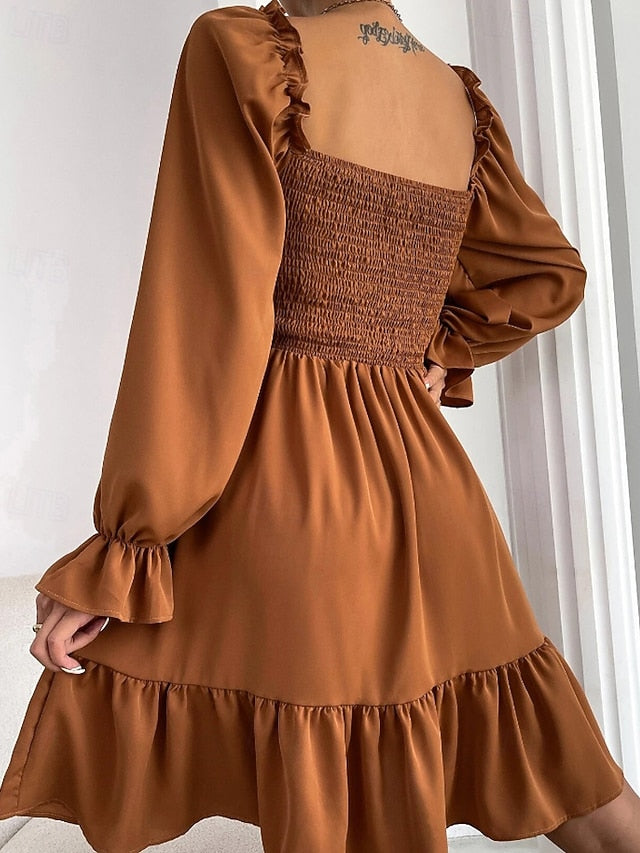 Women's Mini Dress Peplum Dresses Ruched Dress Modern