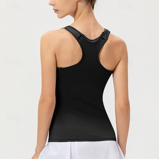 Women's Tank Top Strap Tank Yoga Top Crew Neck Quick Dry