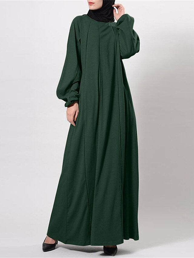 Women's Black Brown Green Spring Fall Winter Maxi long