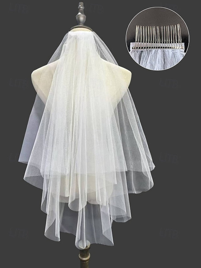 Elegant – Soft Veil Two-Layer Classic with Bridal Tulle