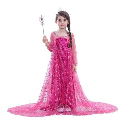 Princess Elsa Movie Dress Girls' Flower Frozen Girl