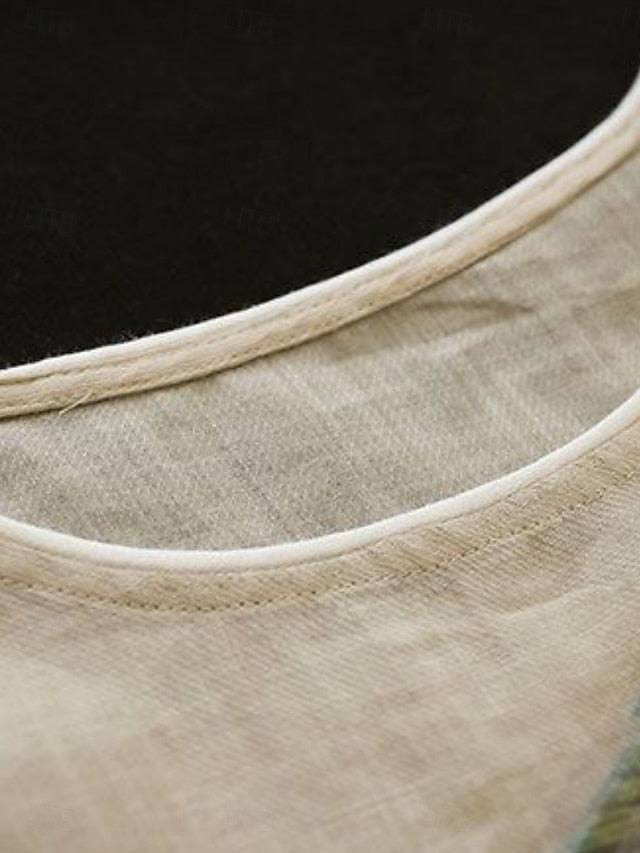 Women's Shirt Cotton Linen Shirts Blouse Faux Cotton Linen