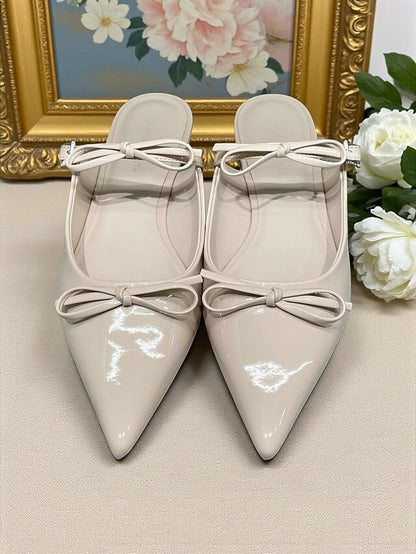 with Pointed Women's Rhinestone Flats Toe Black