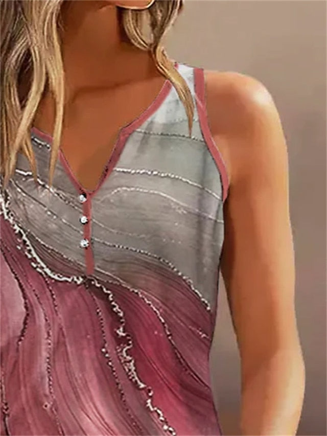 Women's Camisole Tank Top Active Casual Ombre Print