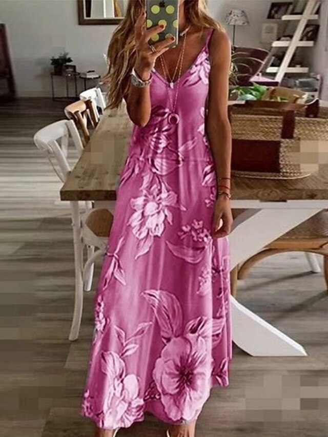 Women's Maxi long Dress Casual Dress Slip Dress Fashion