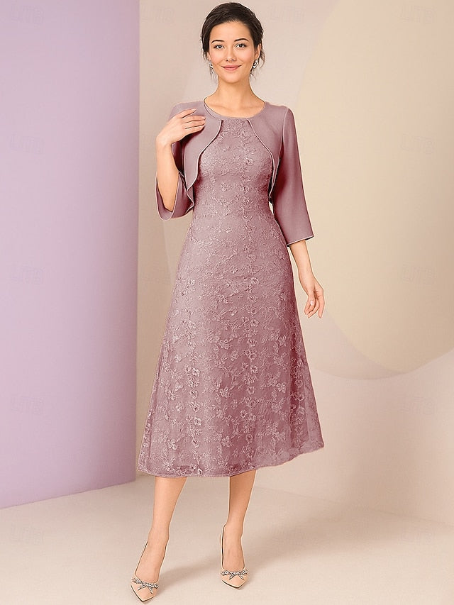 A-Line Ankle Length Party Dress Cocktail Dress Wedding Guest