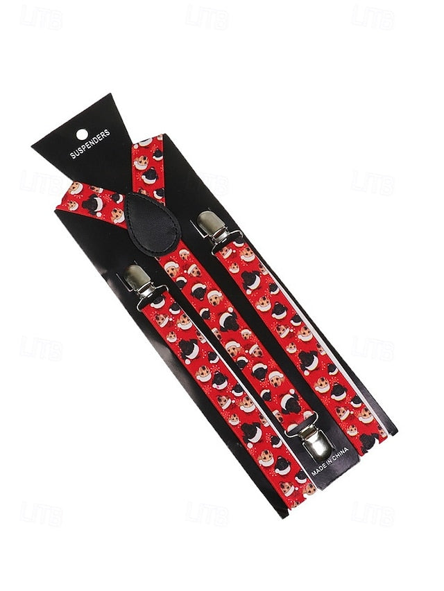 with Men's Christmas Suspenders Snowman