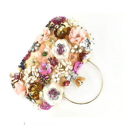 Clutch Embellished Flower – Floral Women's Evening 3D