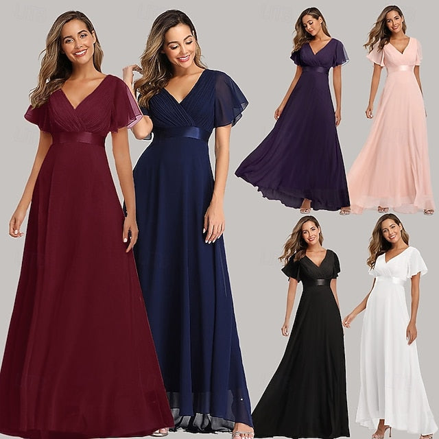 A-Line Ruched Wedding Guest Dress Beach Wedding Elegant Formal