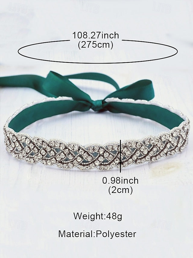 Bridal Waistband Wedding Rhinestone Elegant Crystal