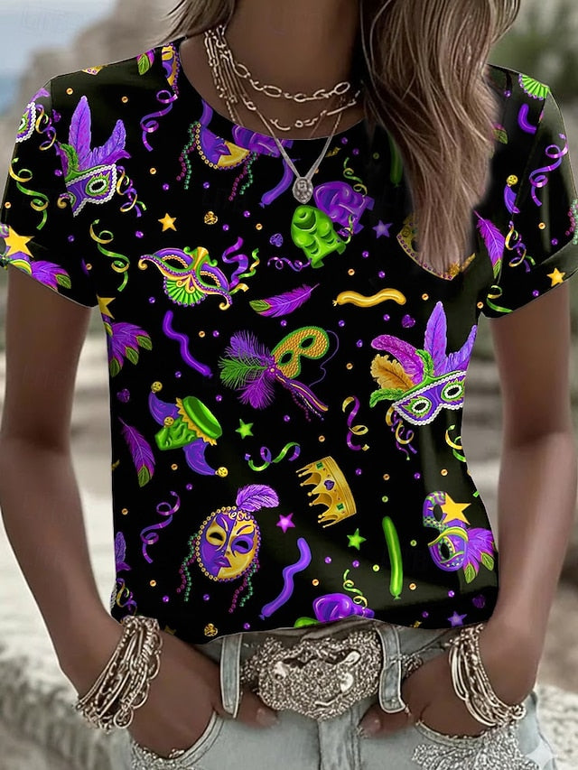 Carnival Women's T Shirt Floral Stylish Classic Casual