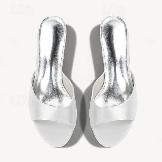 Kitten Heel Sandals Open Toe Women's Wedding Shoes