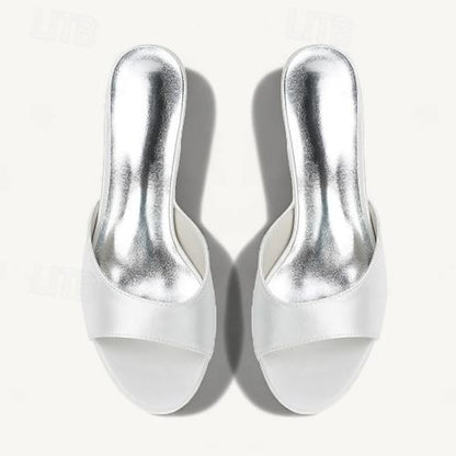 Kitten Heel Sandals Open Toe Women's Wedding Shoes