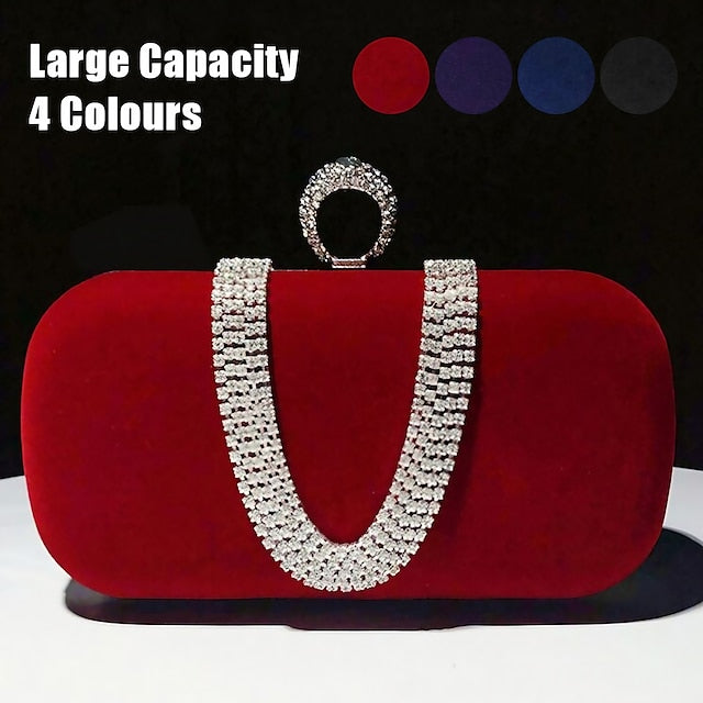 Bags Clutch Evening Velvet Wristlet Bag Women's