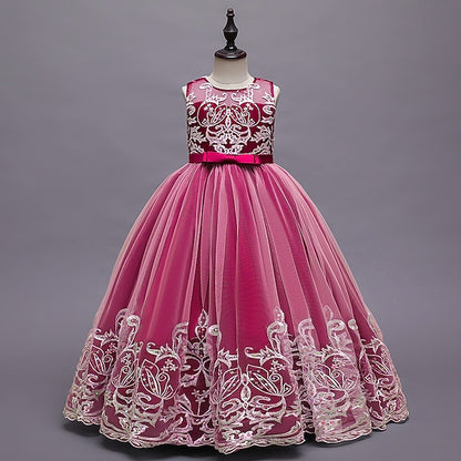 Wedding Sleeveless Christening Kids Flower Girls' Dress