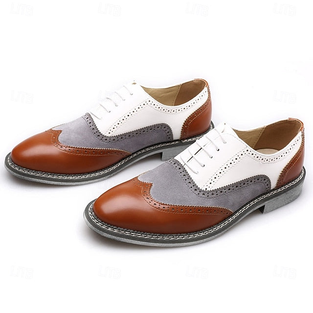 Spectator Wingtip Gatsby-Inspired Shoes Men's Oxford in