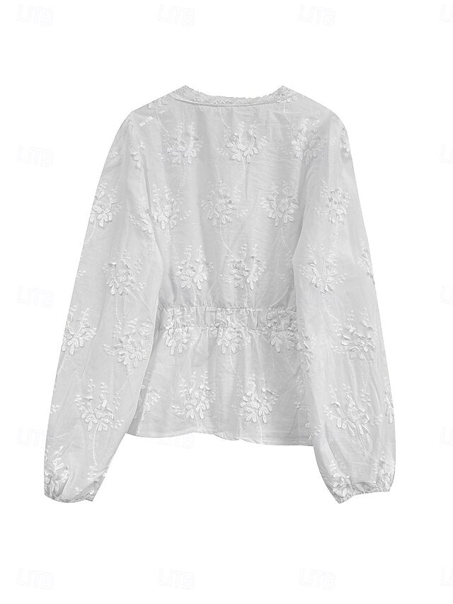 Women's Shirt Blouse Lace Tops Lace Plain Stylish Classic