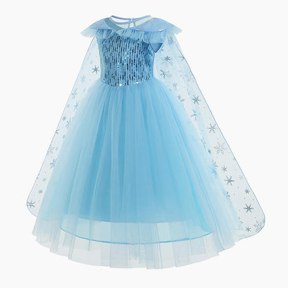 Party Princess Theme Flower Dress Girl Fairytale Frozen Elsa